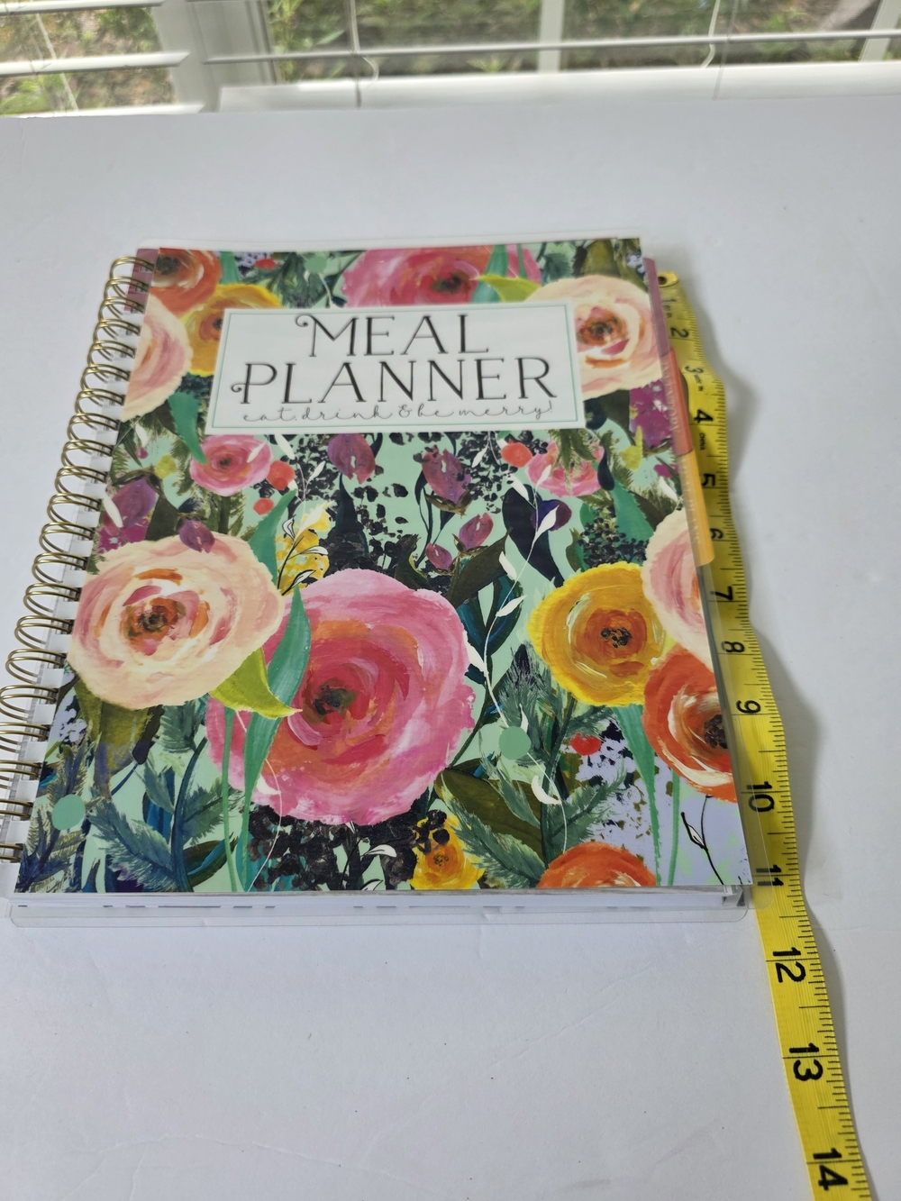 Meal Planner Notebook by Carrie Elle  - Floral Pink & Green - Picture 15 of 16
